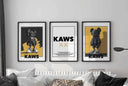 HYPEBEAST KAWS wall art set showcasing striking visual elements in urban style.