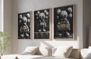 Digital wall art set featuring three striking HYPEBEAST KAWS posters with urban aesthetics.