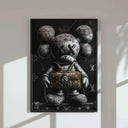 Artistic display of a playful character with accessories, part of the digital download collection.