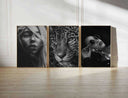 Stylish display of 3 Fashion Home Decor Posters, emphasizing modern minimalism and high fashion for chic interiors.