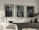 Three striking Fashion Home Decor Posters, embodying chic elegance with minimalist graphics for modern living spaces.