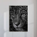 Fashion Home Decor Poster featuring a glamorous figure in sunglasses against a sleek dark background, exuding luxury.
