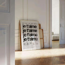 Elegant French Quote Art Print displayed in a stylish setting, highlighting modern wall decor aesthetics.