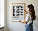 French Quote Art Print Wall Decor shown in a modern environment, capturing contemporary elegance and charm.