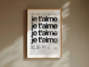 A beautifully framed French Quote Art Print featuring bold typography, ideal for modern wall decor.