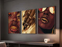 Gold Black Woman Poster Set of 3 featuring stunning Afrocentric art that celebrates the beauty of Black women.