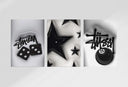 HYPEBEAST Designer Poster Set of 3, unique street culture printable art pieces with bold color contrasts.