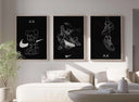 HYPEBEAST Sneaker Poster Set of 3 with bold sneaker graphics showcasing various sneaker styles.