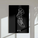 HYPEBEAST Sneaker Poster featuring a dynamic arrangement of sneaker characters and a stylized sneaker.