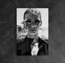High Fashion Wall Art Set of 3 featuring black and white fashion portrait with sunglasses, modern printable art for stylish home decor – HAUS OF PRINTS