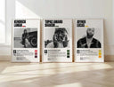 Hip Hop Album Cover Poster Set of 3 showcasing vibrant designs celebrating hip-hop culture.