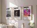 Hip Hop Wall Art Prints Set of 3 showcasing vibrant designs celebrating hip-hop culture.