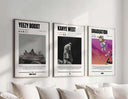 Bold Hip Hop Wall Art Prints Set of 3 featuring dynamic imagery and energetic colors.