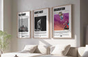 Hip Hop Wall Art Prints Set of 3 featuring energetic and colorful designs for music lovers.