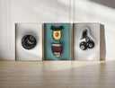 Hypebeast 3D Wall Art Set of 12 focusing on a bold expression with a large mouth and fun character element.
