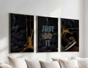 Hypebeast Nike Sneaker Wall Art Set of 3 showcasing contemporary sneaker art pieces with dynamic composition.