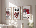 Hypebeast Sneaker Poster Set of 3 featuring vibrant sneaker designs for trendy home decor.