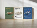 Hypebeast Streetwear Wall Art Set of 3 featuring sneaker art digital prints in frames, displayed on floor in modern living room — Haus of Prints