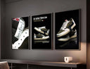 Hypebeast Urban Sneaker Poster Set of 3 featuring sneakers in vibrant colors and unique designs by Haus of Prints.