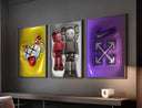Hypebeast artwork with bold red stars creating an edgy vibe, suitable for modern home styling.
