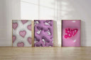 Luxury 3D Art Prints Set of 12 featuring vibrant urban and streetwear digital wall art framed in a bright modern living room — Haus of Prints.
