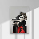 Luxury Fashion Sneaker Printable Poster featuring high-top sneakers on a stylish box backdrop.
