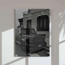 Single framed image of a luxury SUV parked outside an elegant building from Luxury Fashion Wall Art Set.