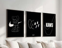 Luxury HYPEBEAST Wall Art Set of 3 featuring urban aesthetics and street culture designs.