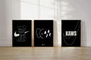Modern HYPEBEAST wall art set with unique street styles, perfect for urban decor.