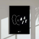 Luxury HYPEBEAST Wall Art Set of 3 featuring bold sneaker digital wall art in black and white framed for modern living room decor — Haus of Prints