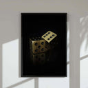 Intricate design of the King of Spades card, part of the Luxury Playing Card Wall Art Set's elegant collection.
