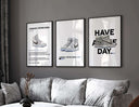 Detail view of luxury sneaker wall art featuring dynamic sneaker prints and contemporary style.