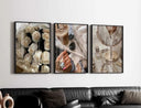 Artistic depiction of melanin celebration with rich textures and vibrant elements in the wall art.