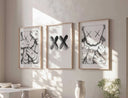 Minimal Hypebeast Poster Set of 3 featuring stylish urban art prints suitable for modern decor.