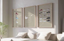 Detailed view of Nike Hypebeast Sneaker Poster Set with a variety of sneaker designs in bold colors.
