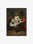 Bold Nike Renaissance Wall Art Print – Swoosh Classic featuring a lone figure with vibrant baroque brushstrokes.