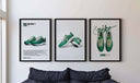 Stylish representation of the Nike Sneaker with colorful elements in a modern print.