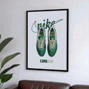 Abstract wall art featuring Nike sneakers, perfect for decorating any chic space.