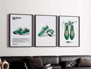 Minimalist poster design of Nike sneakers, suitable for contemporary decor styles.