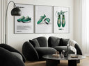 Nike sneaker illustration in a modern style, a perfect addition to any decor.