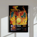 POKEMON Printable Poster Set emphasizing vibrant designs of Pokémon characters Charmander, Charmeleon, and Charizard.