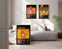 POKEMON Printable Poster Set featuring colorful illustrations of Charizard, Charmander, and Charmeleon with a vibrant flair.