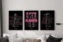 KAWS art in Pink Hypebeast Poster Set of 3, showcasing playful design and urban aesthetics.