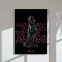 KAWS art from Pink Hypebeast Poster Set, featuring a stylish design in pink and black tones.
