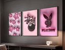 Features the iconic Playboy logo in a glossy design, emphasizing a chic and playful aesthetic.