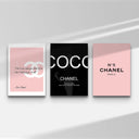 Pink Luxury Fashion Prints Set of 3 featuring stylish designs perfect for elegant home decor.