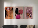 HAUS OF PRINTS Pink Printable Black Art Set of 3 - BLACK ART featuring Pink Printable Black Art design elements