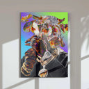 Additional view of the poster set emphasizing contemporary style and bold colors for vibrant home decoration.