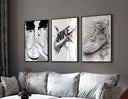 Artistic representation of white sneakers in a minimalist style, perfect for sneaker enthusiasts.