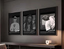 Rap Album Cover Wall Art Set of 3 showcasing iconic hip-hop art with vibrant designs and striking visuals.